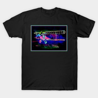 Biplane : Pop Art Abstract Whimsical Surreal Print T-Shirt